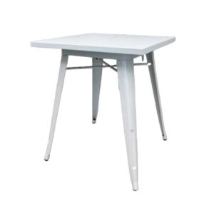Bistrotisch"Tolix Style" 70x70cm Stahl weiß/weiß