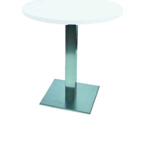 Bistrotisch "Rondo" Ø 80 cm Edelstahl weiß