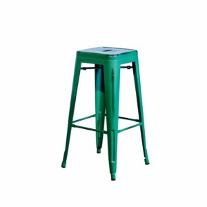 Barhocker "Industrial" Vintage grün Stahl