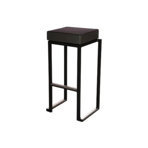 Barhocker "Kubo" Schwarz / Schwarz Kunstleder