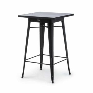 Stehtisch "Tolix Style" 70x70cm Stahl schwarz/schwarz